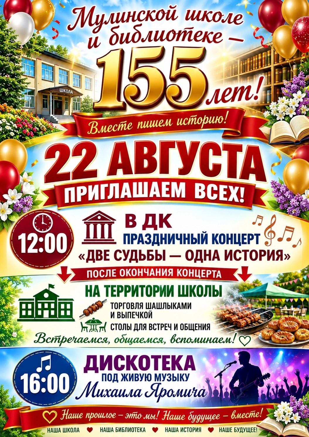 Дорогие жители, выпускники, ветераны, ученики, читатели библиотеки и гости!