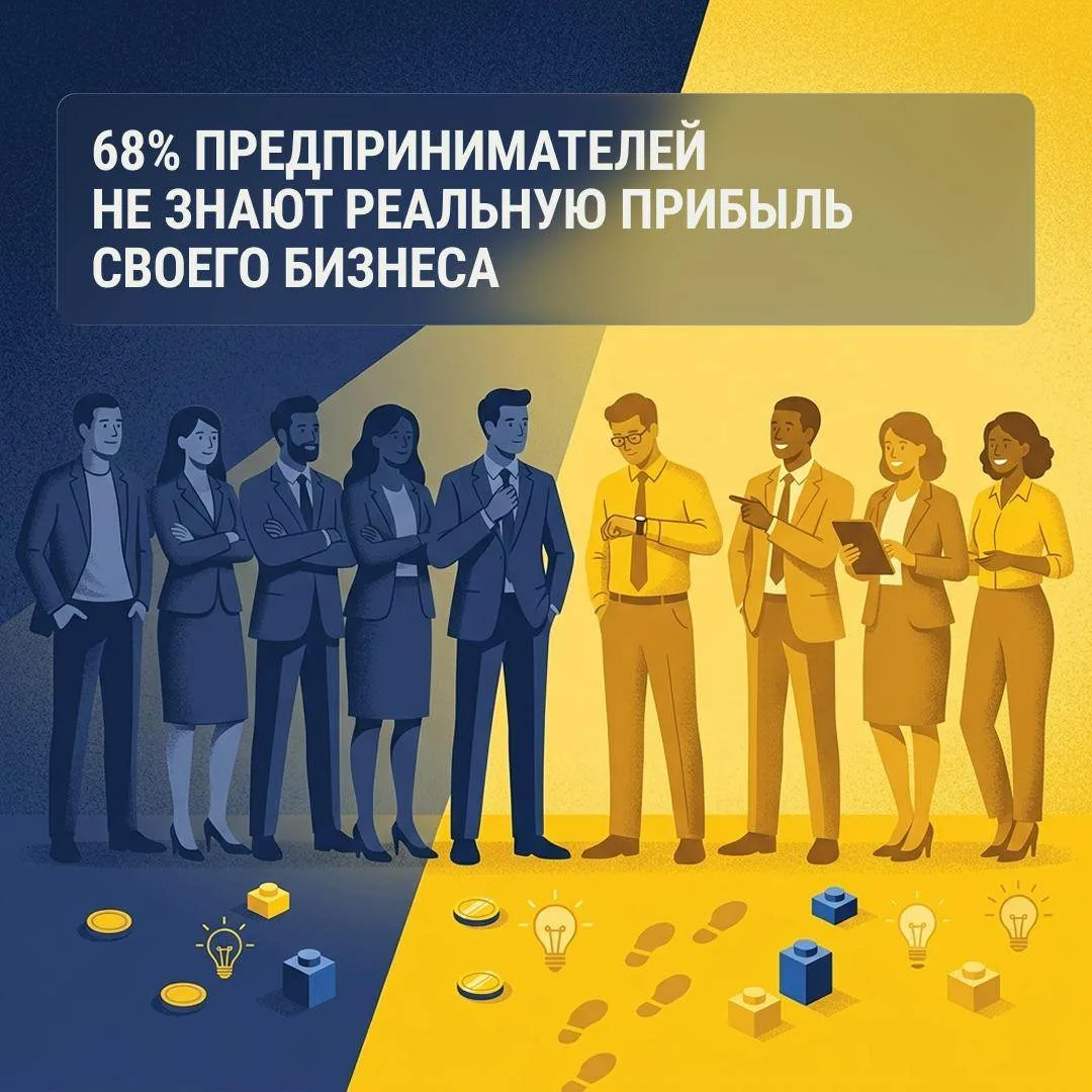 68% предпринимателей не знают реальную прибыль своего бизнеса.