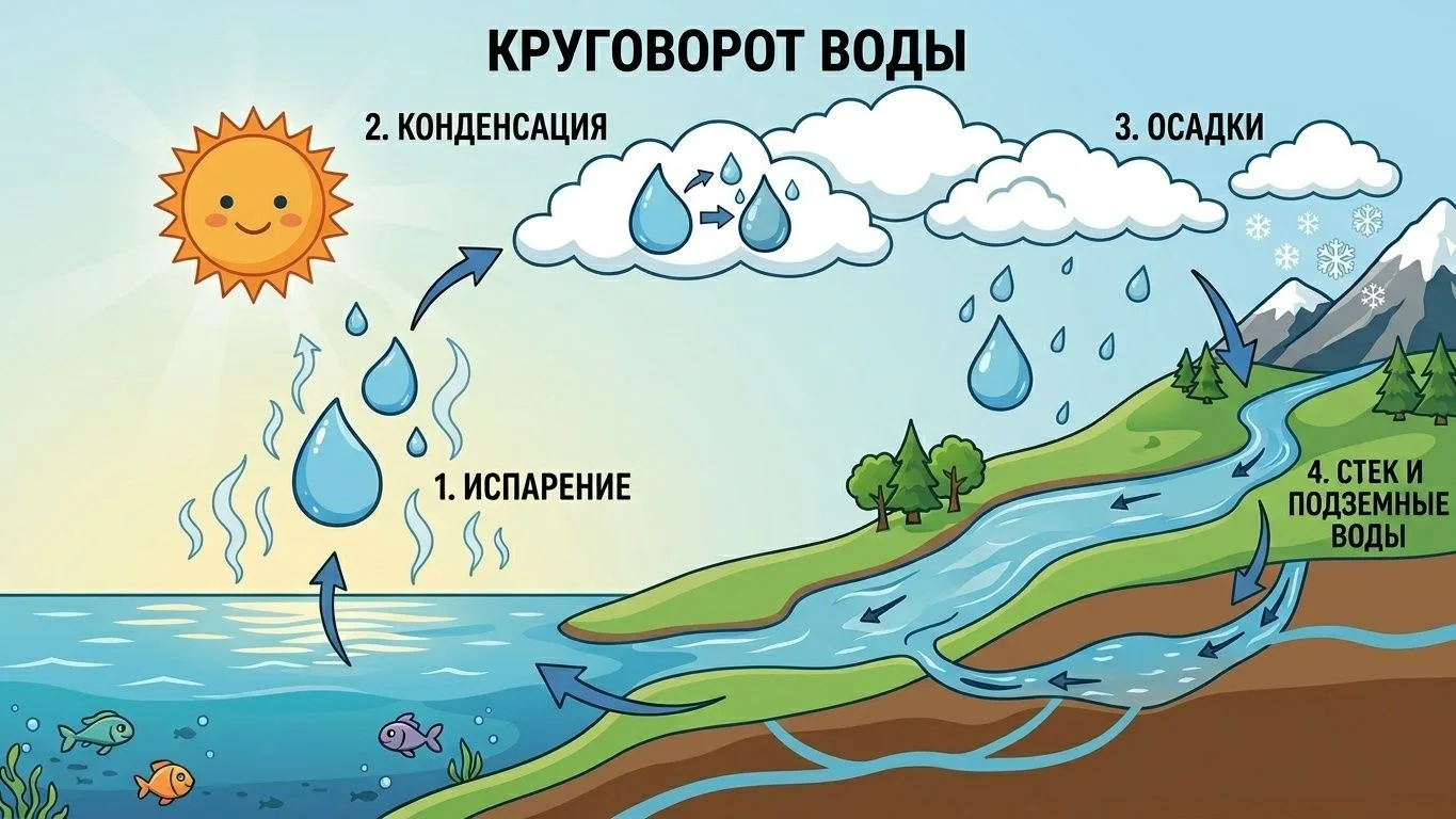Вечное движение: как работает круговорот воды в природе

17 июня мы отмечаем День круговорота воды —