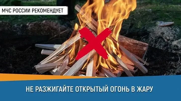 🔥Не разжигай открытый огонь в жару
