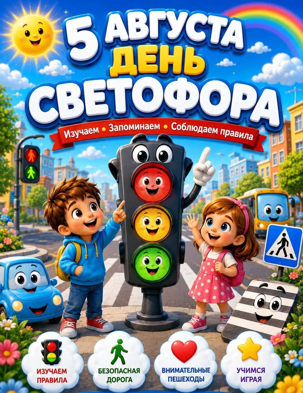 5 августа Международный день светофора🚦