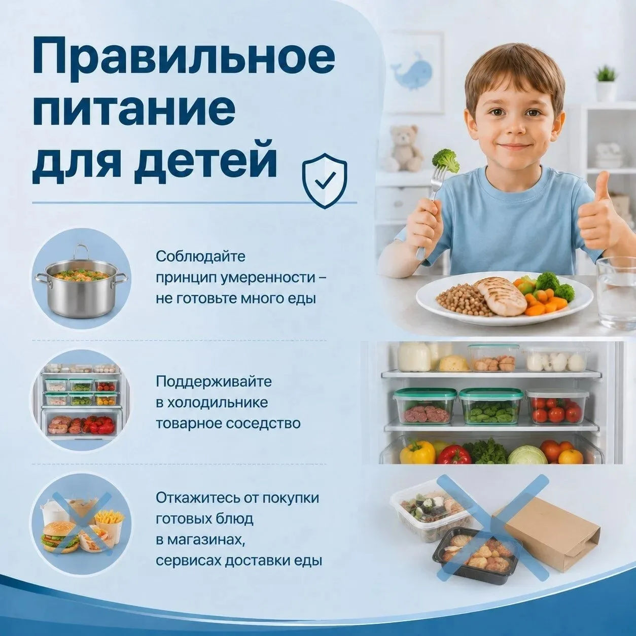 🥦Правильное питание для детей, и как избежать пищевого отравления?

💡На какие правила гигиены стои