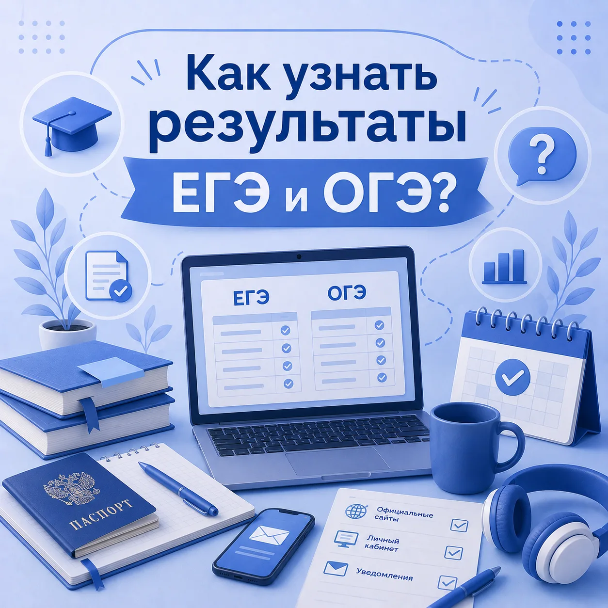 📢 Как узнать результаты ЕГЭ и ОГЭ?