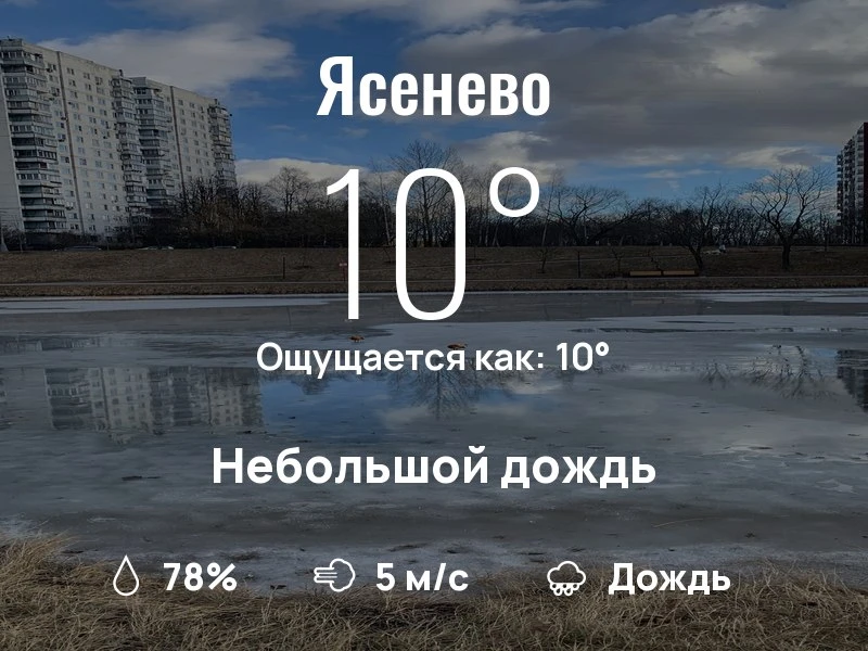 Что с погодой в Ясенево?