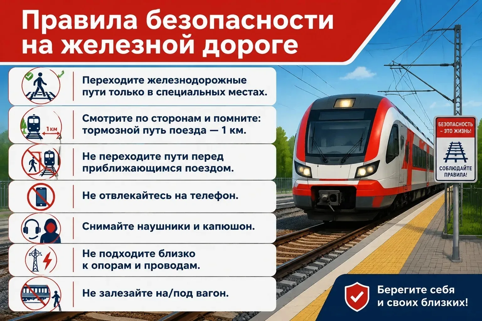 🚂 Безопасность на железной дороге
