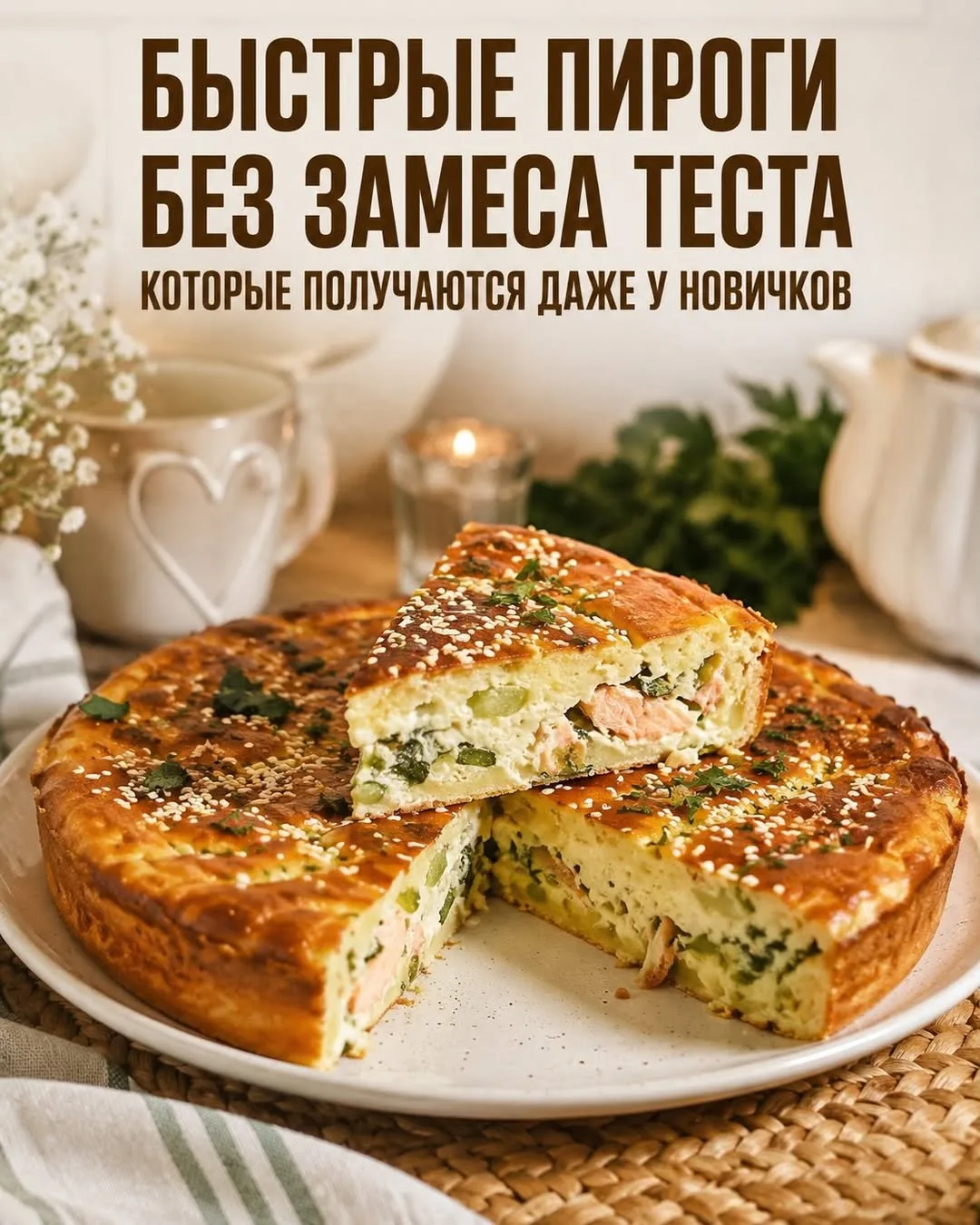 ВЫПЕЧКА БЕЗ ЛИШНИХ ХЛОПОТ!
4 БЫСТРЫХ ПИРОГА И КЕКСА К ЧАЮ ИЗ САМЫХ ПРОСТЫХ ИНГРЕДИЕНТОВ 🥮

👇Заливн