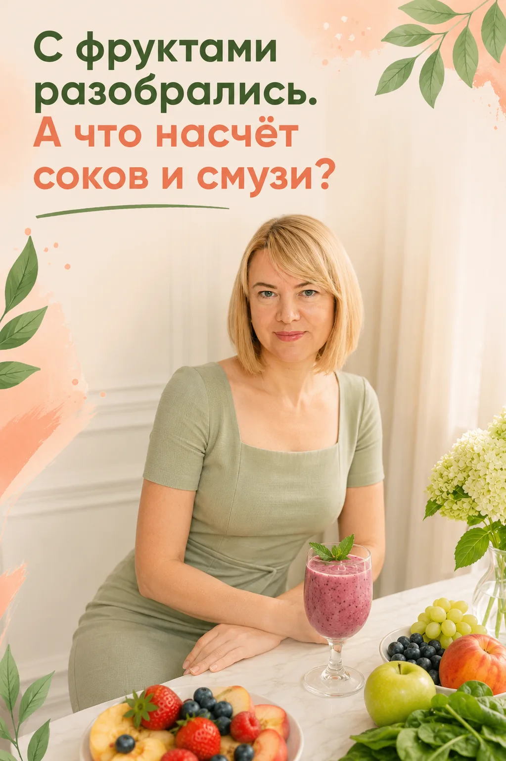 С фруктами разобрались. А что насчёт соков и смузи?