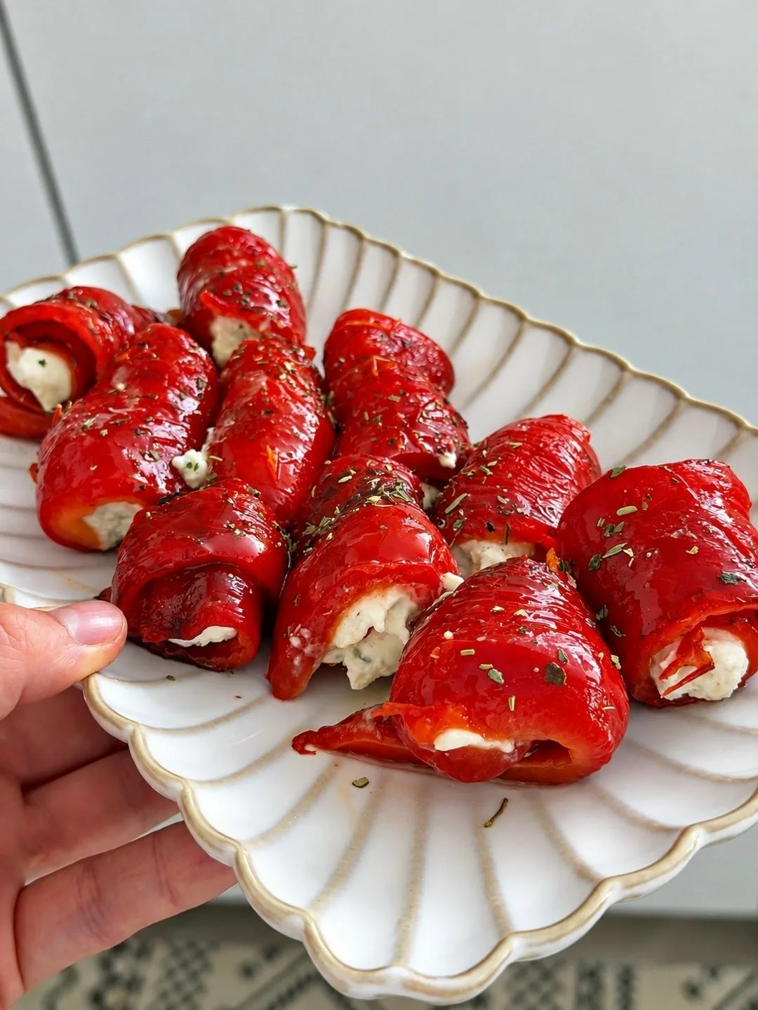 Рулетики из запечённого перца 🌶