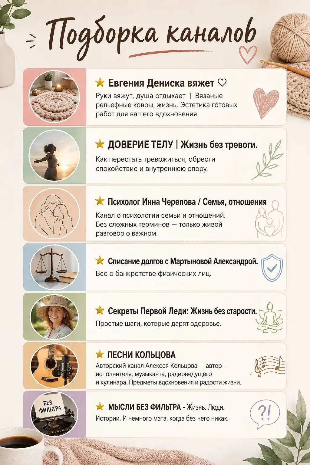 Собрали для вас уникальную подборку каналов, которые сделают вашу ленту по-настоящему живой и интере