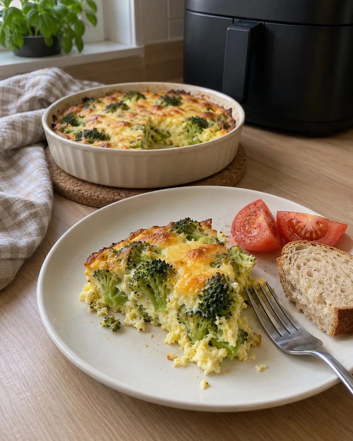 🥦  брокколи с яйцом и сыром в аэрогриле