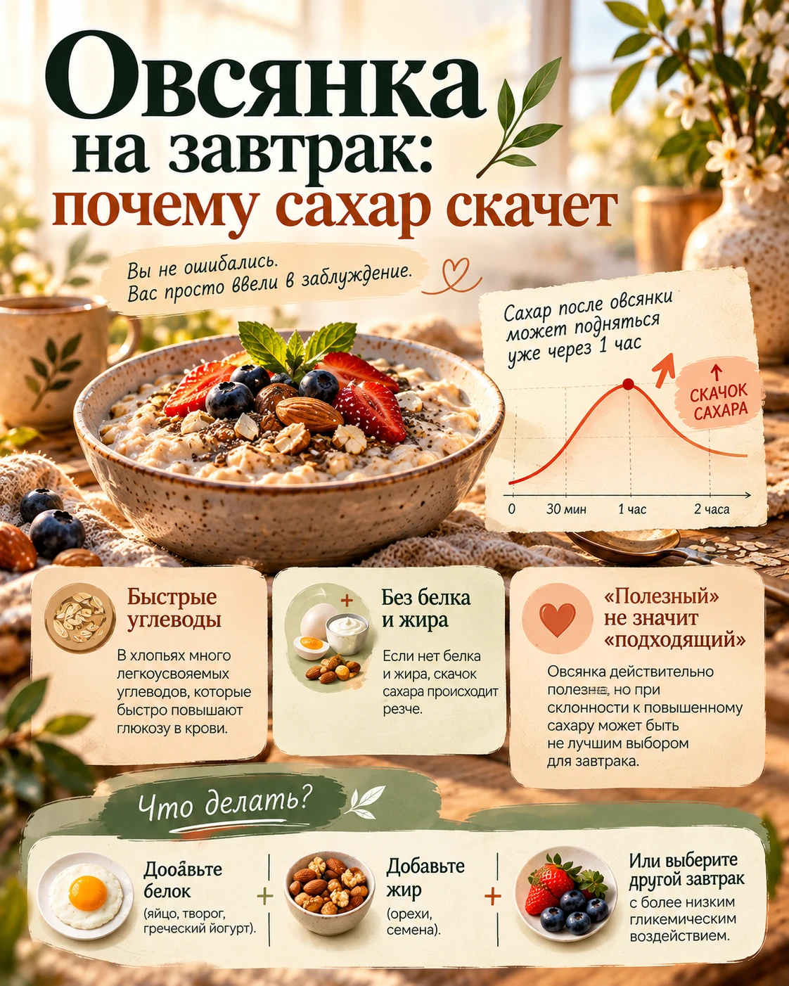Овсянка. «Полезный завтрак». Так нам говорили годами.