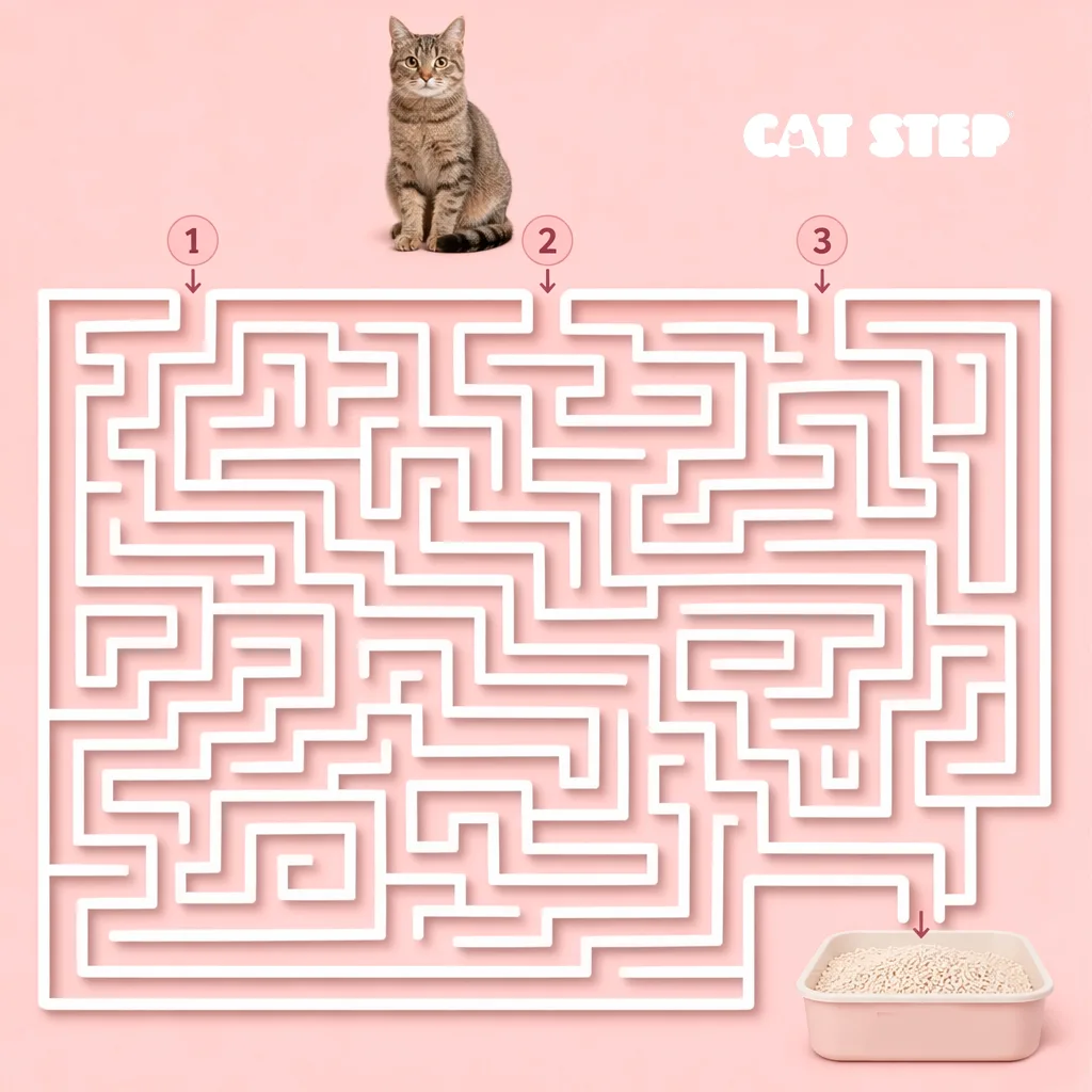Помоги Мурке найти путь к лотку с наполнителем Cat Step🐱