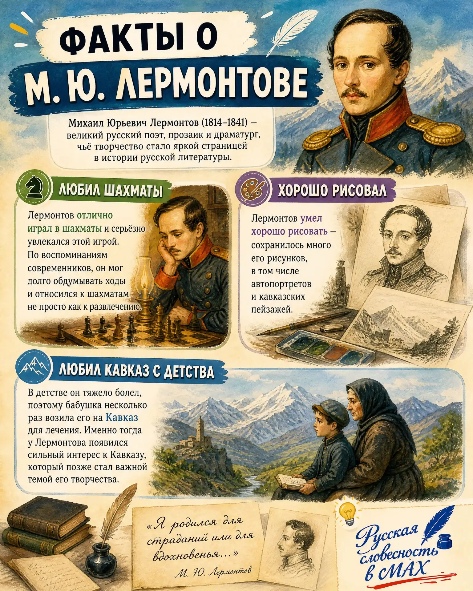 ✨ Лермонтов — это больше, чем школьные строки