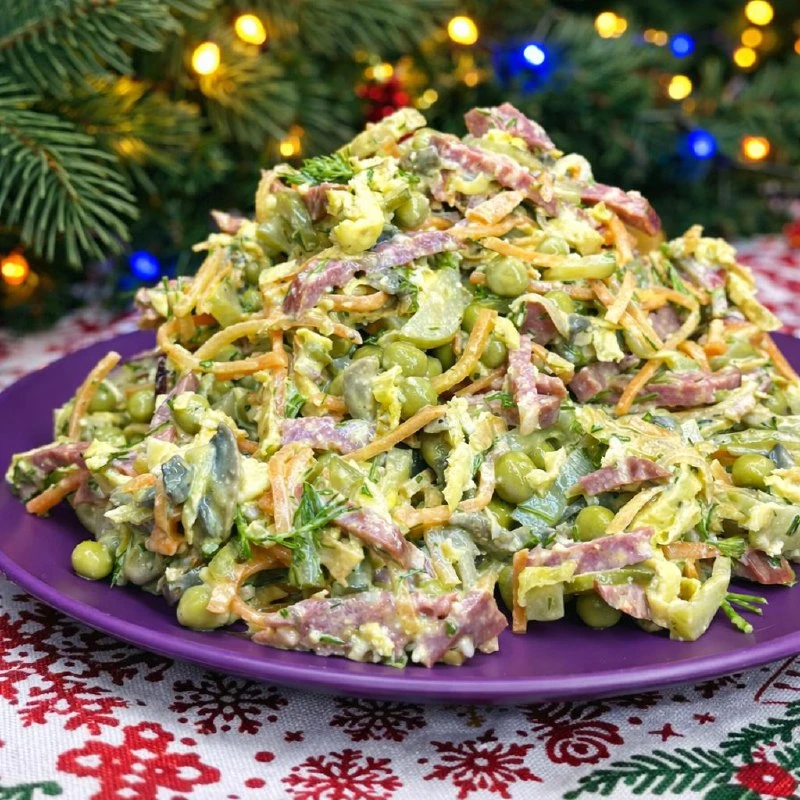 НОВОГОДНИЙ САЛАТ «ЛЮБОВЬ» — ГОТОВЛЮ ВМЕСТО ОЛИВЬЕ (ВКУСНО И СЫТНО)