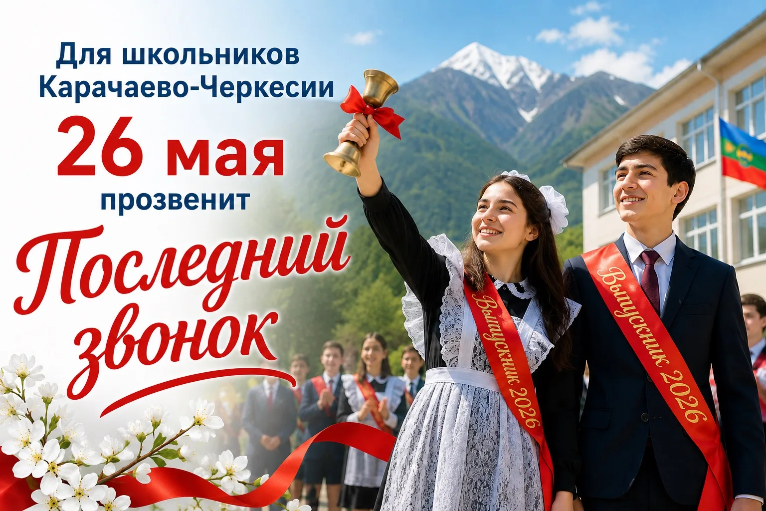 Для школьников Карачаево-Черкесии 26 мая прозвенит Последний звонок