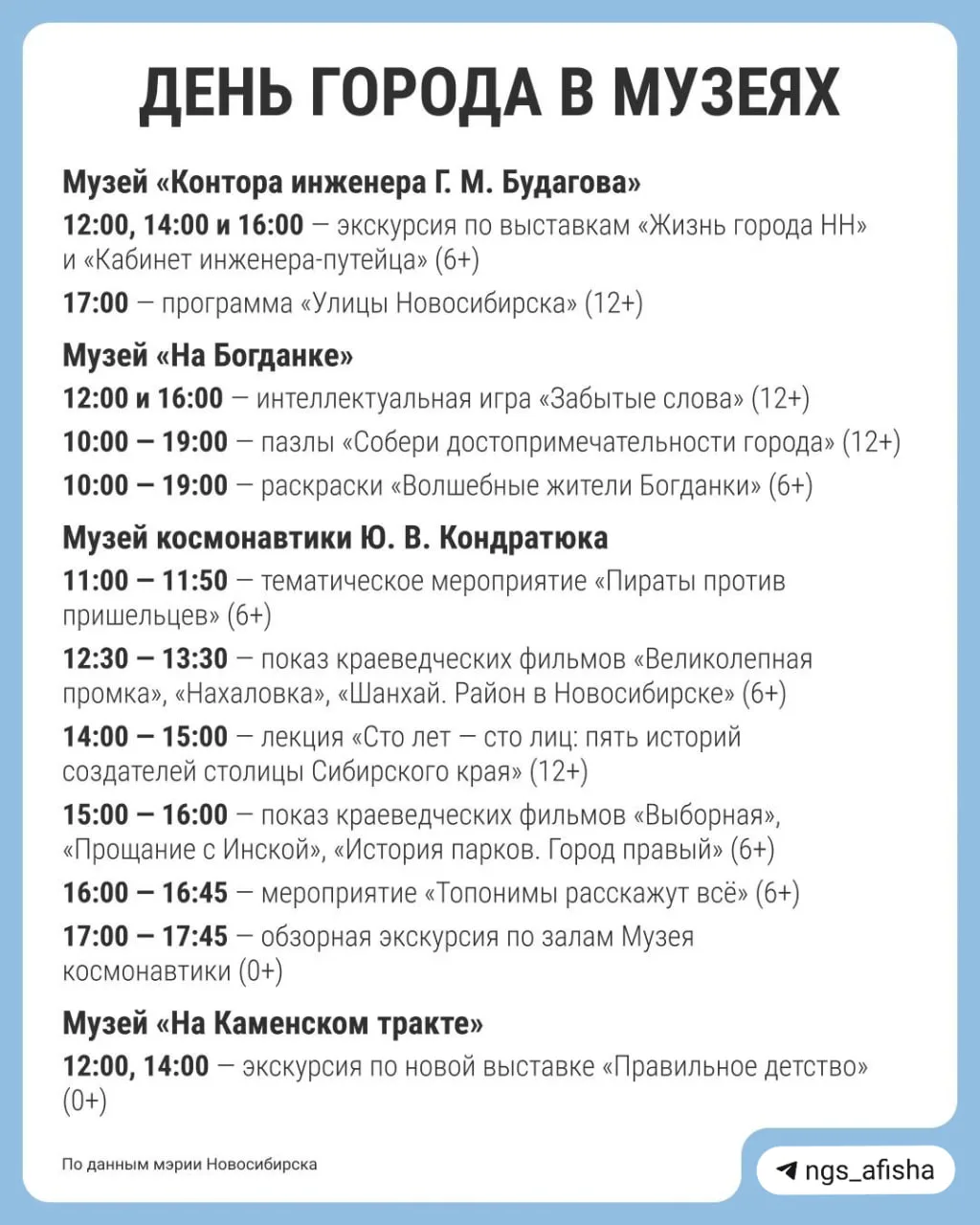 Музеи на День города будут бесплатные.