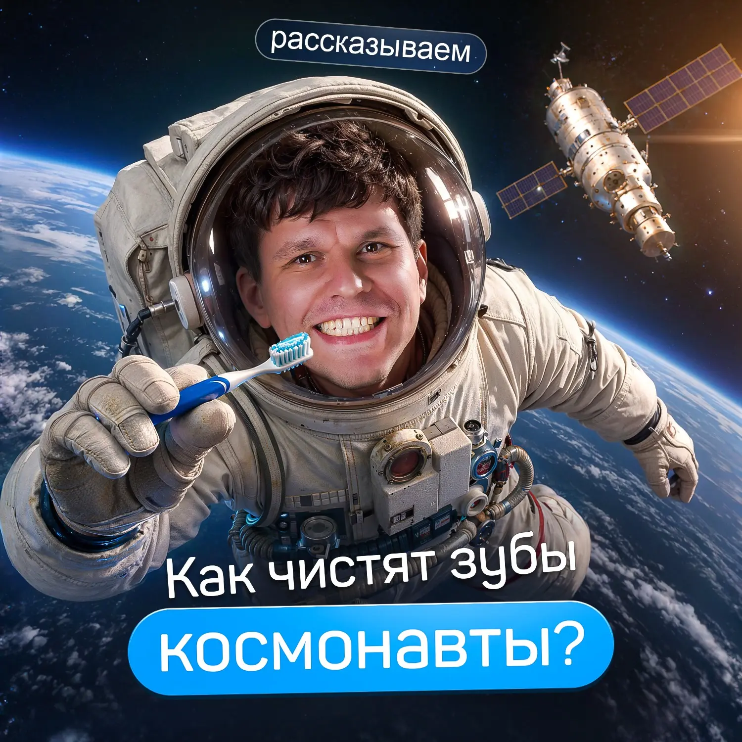 Как чистят зубы космонавты?