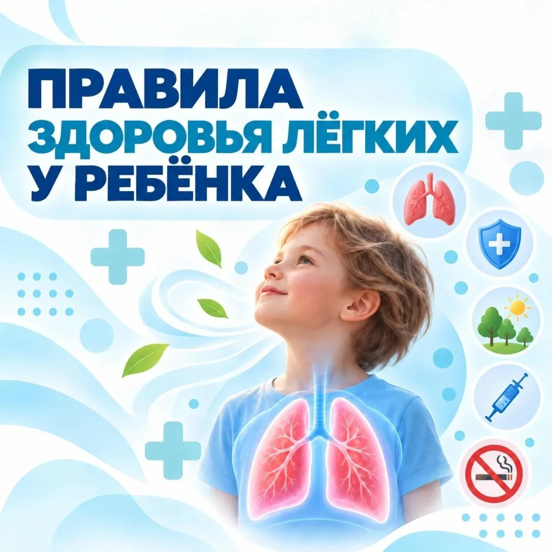 ❗7 правил сохранения здоровья лёгких у детей