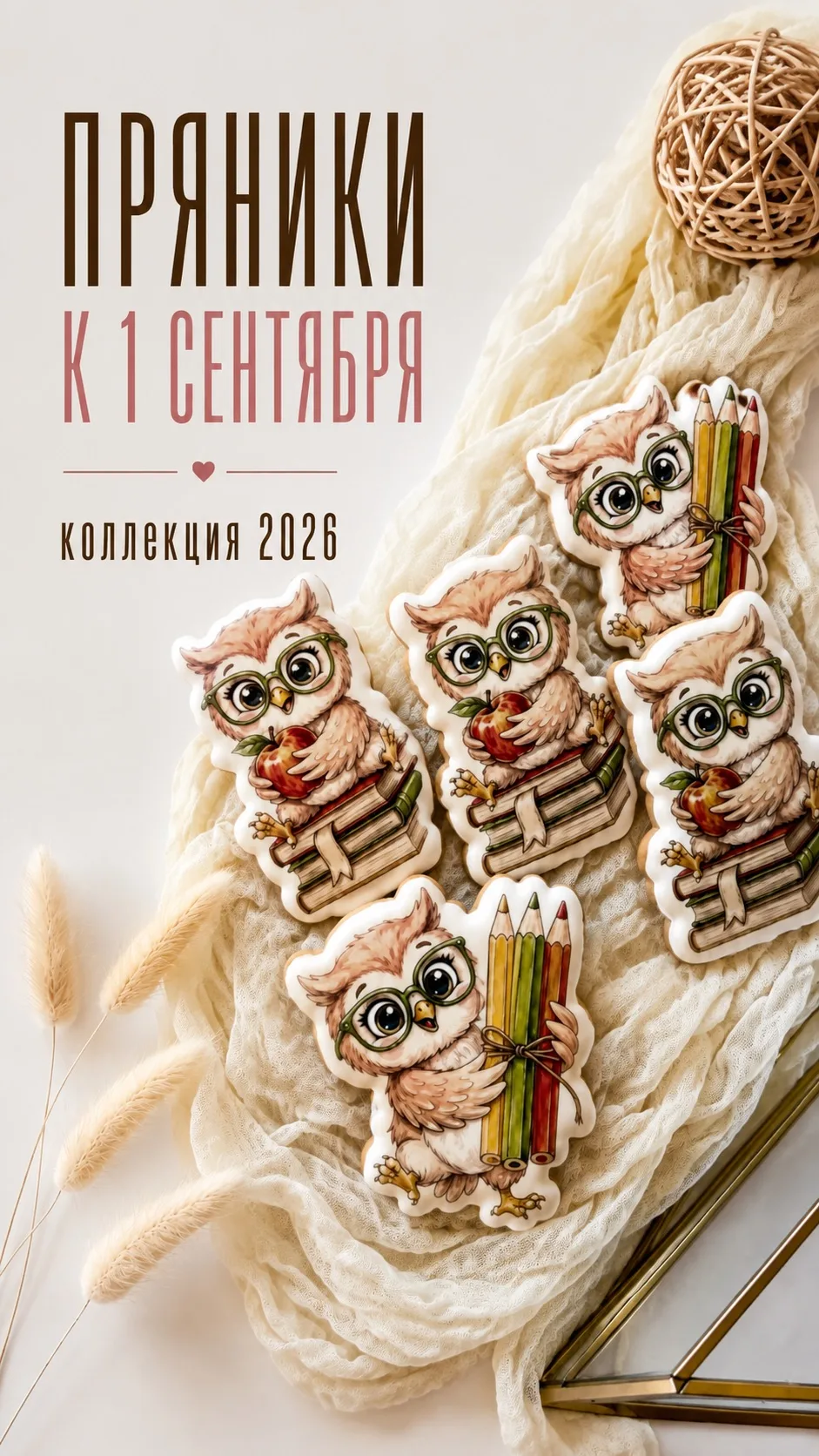ПРЯНИКИ К 1 СЕНТЯБРЯ 🍂