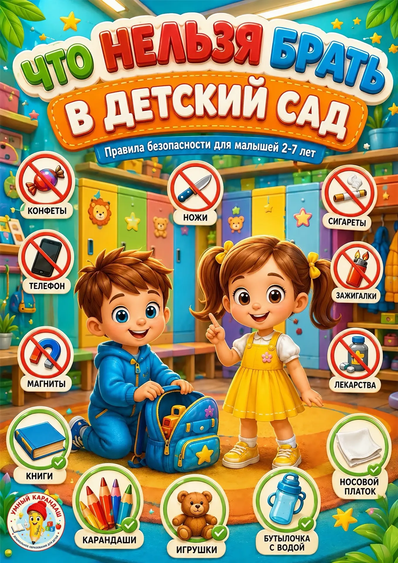 «Что нельзя брать в детский сад»🏡