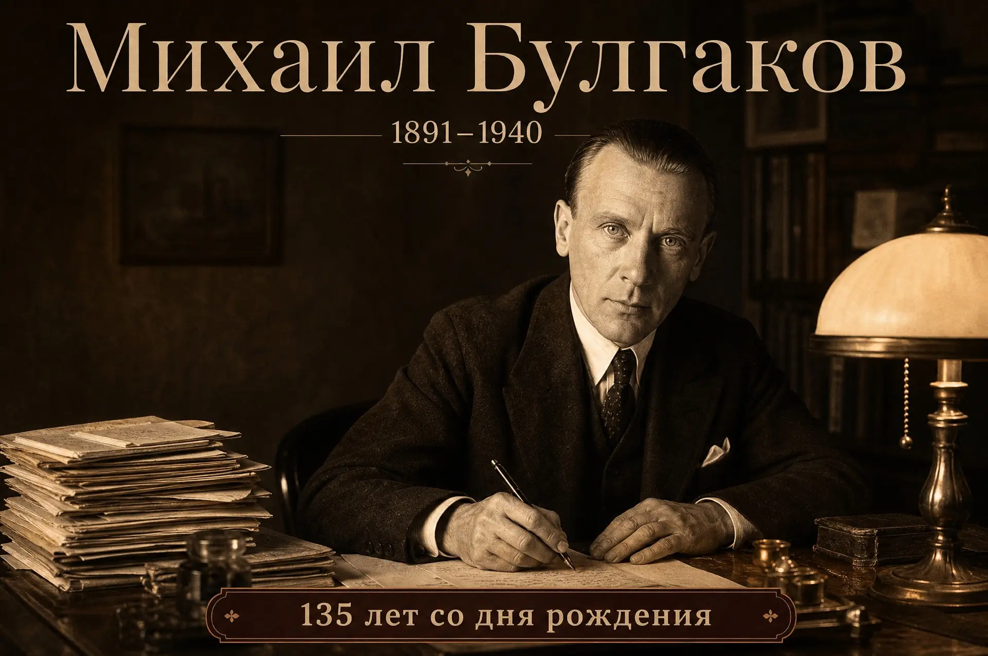 📚 15 мая исполнилось 135 лет со дня рождения Михаила Афанасьевича Булгакова — выдающег...
