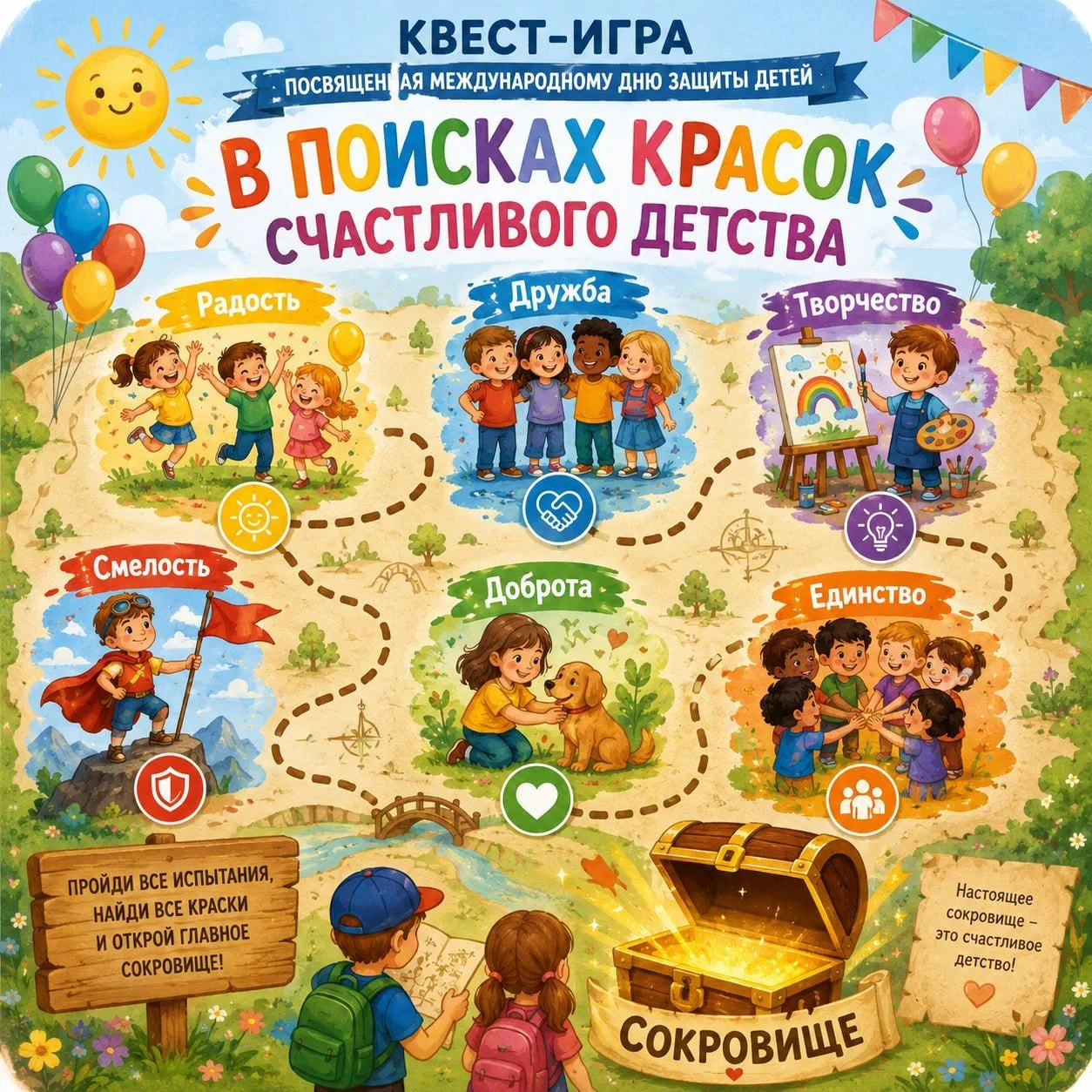В ПОИСКЕ КРАСОК СЧАСТЛИВОГО ДЕТСТВА.                                                   ...