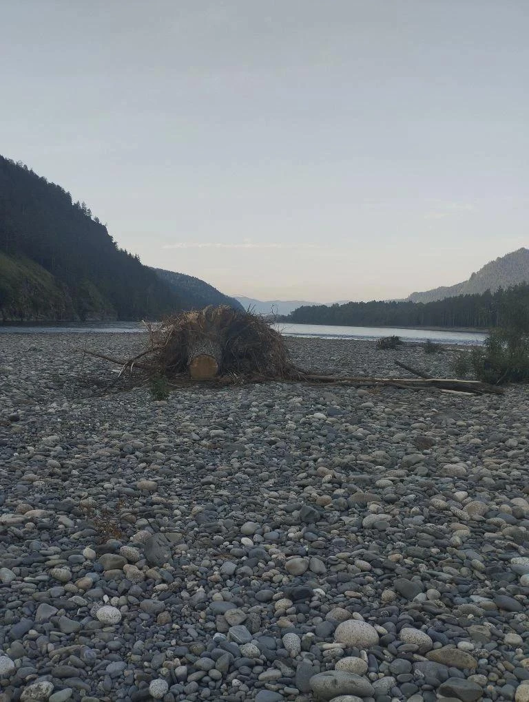 Сплав по р.Абакан. Рыба была, вода чистейшая, теплая. Жарища.