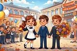 Дорогие ученики, уважаемые родители и педагоги! Сердечно поздравляем вас с Днем знаний ...
