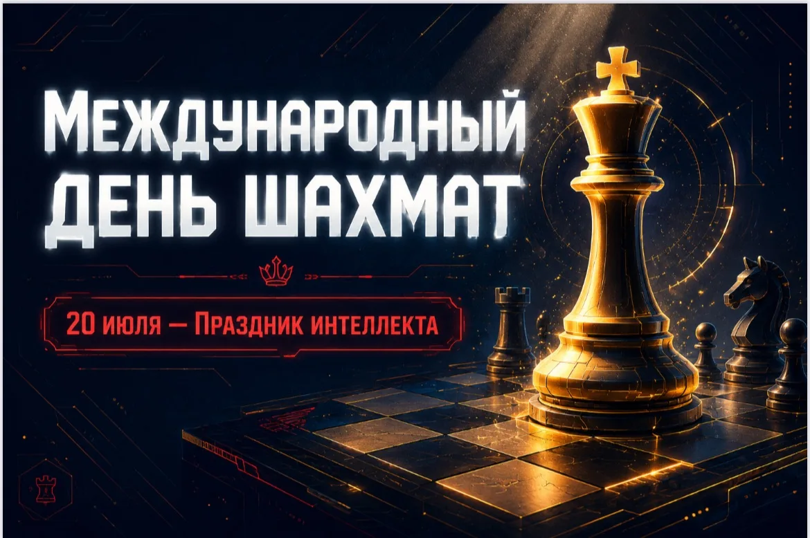 ♟️ 20 июля — Международный день шахмат

Сегодня мы отмечаем Международный день шахмат — праздник инт