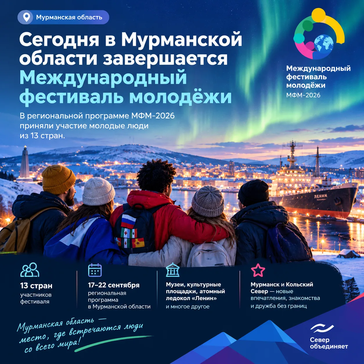 🌍 Сегодня в Мурманской области завершается Международный фестиваль молодёжи