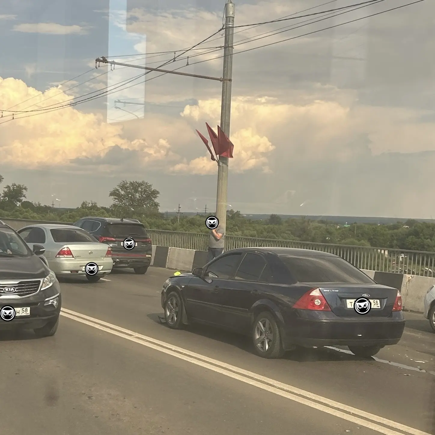 ДТП, Сурский мост, пробка. Время 16:33