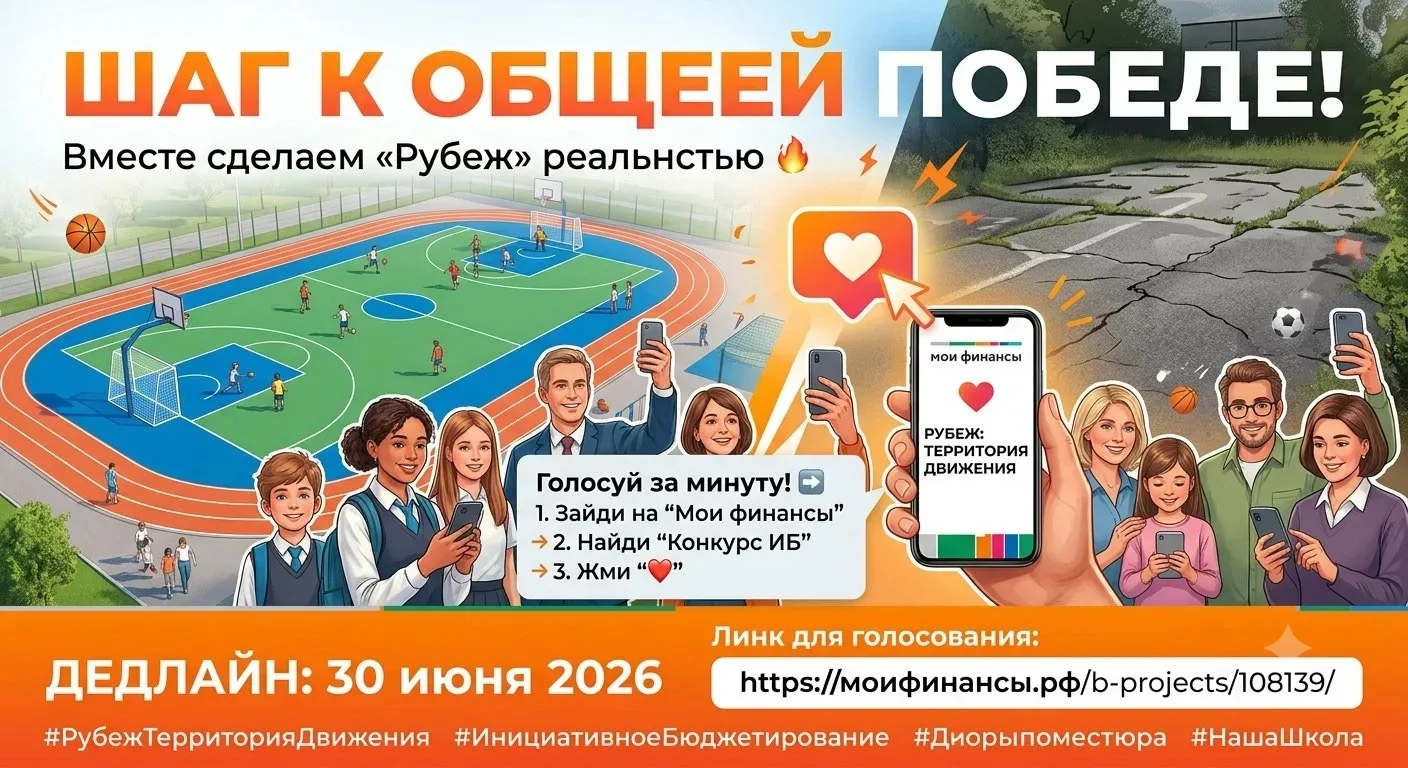 🔥 От каждого из нас — шаг к общей победе!

Всё просто: наша школа борется за субсидию на реконструк