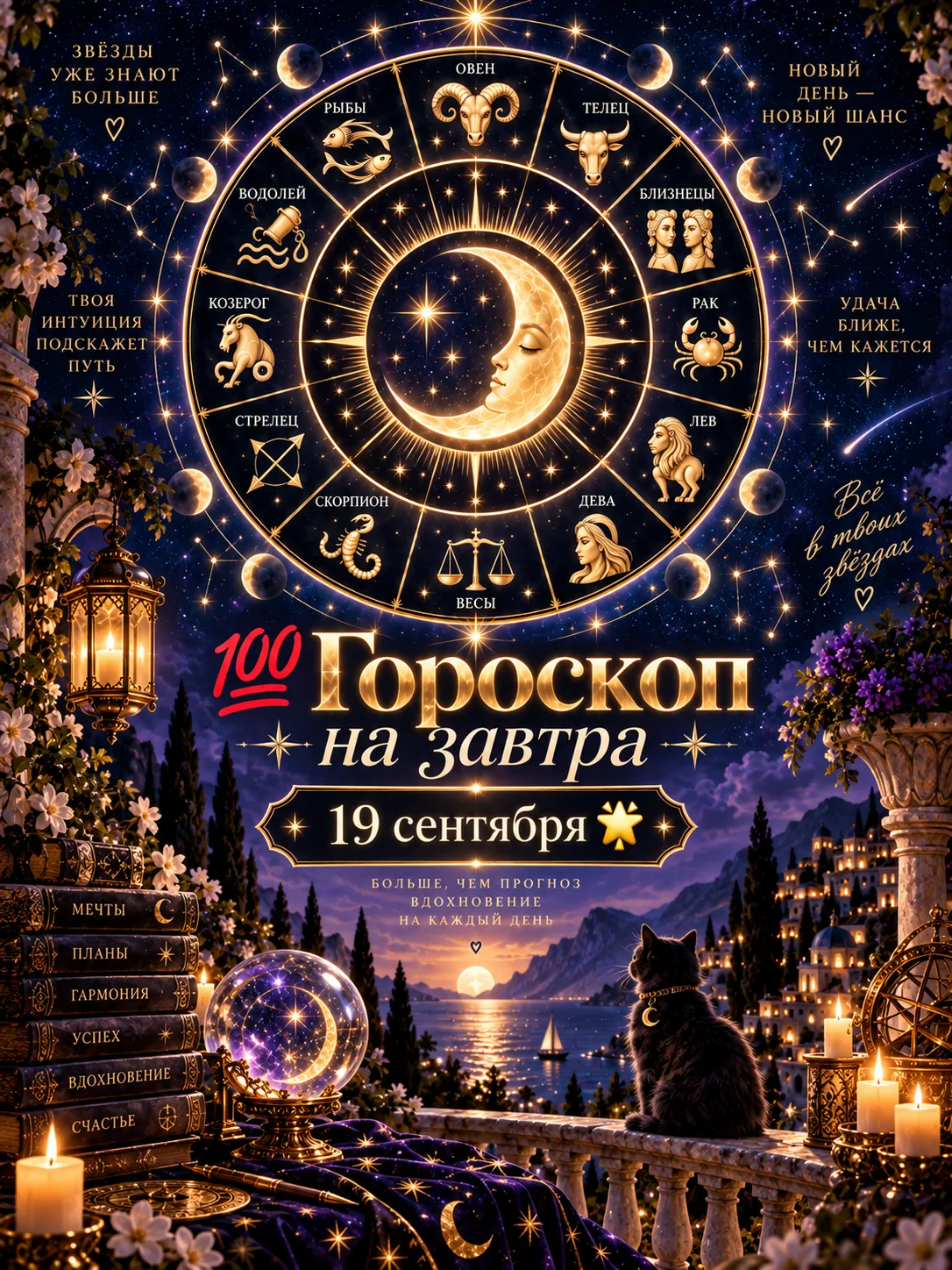 💯 Гороскоп на завтра 19 сентября 🌟