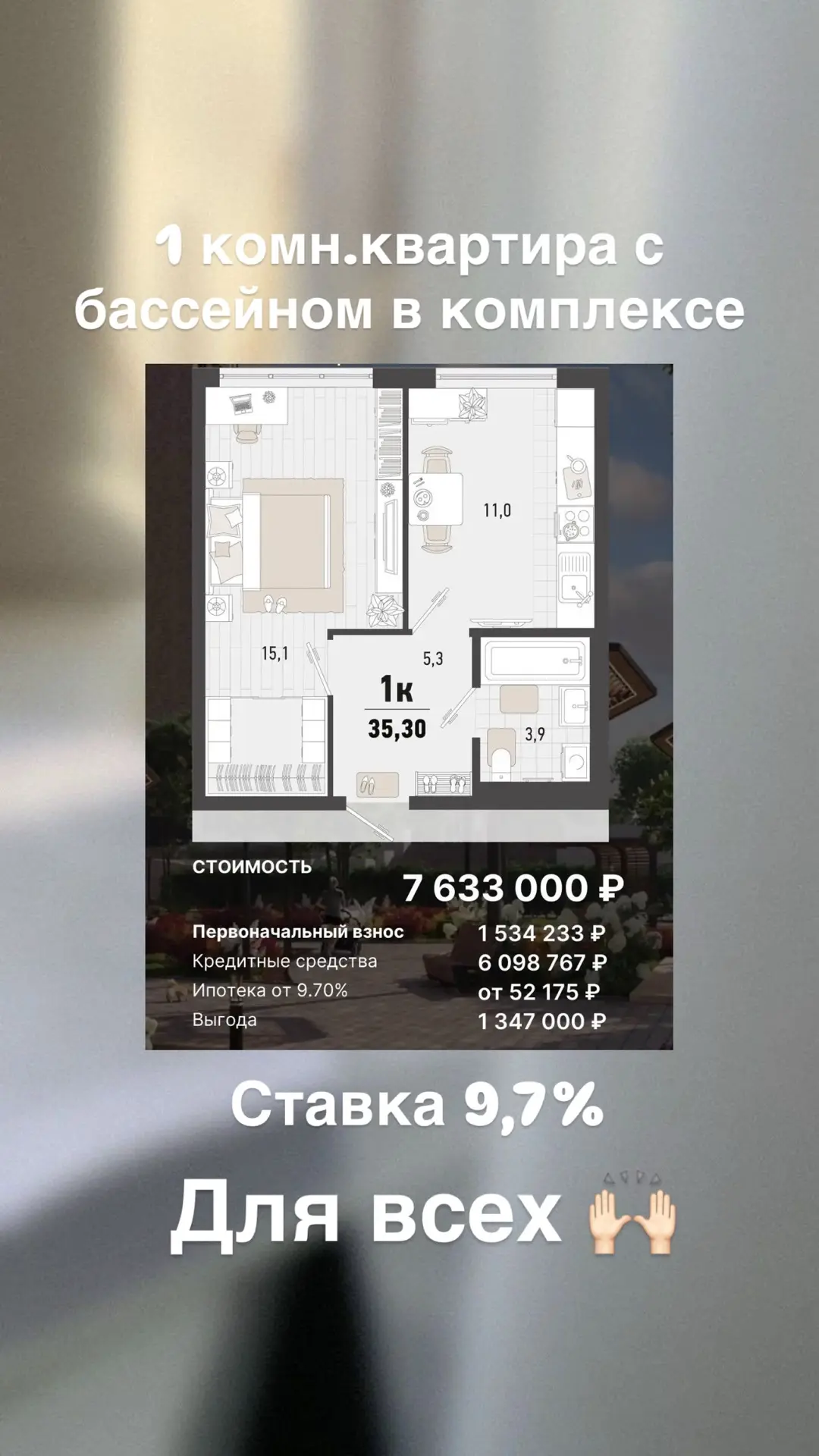 Несколько супер-лотов в одном из самых желанных комплексах города.