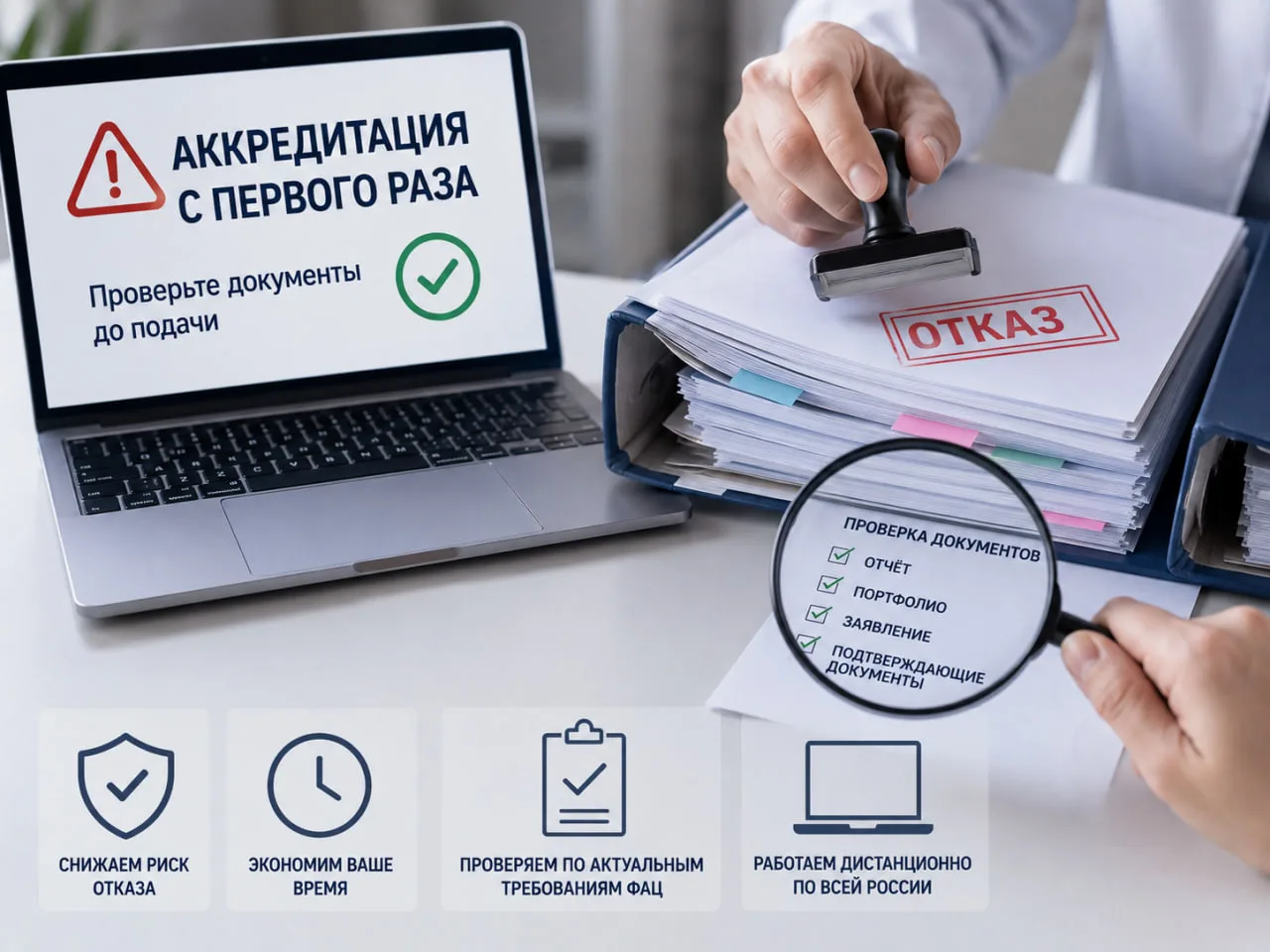⚠️ С первого раза пройти аккредитацию проще, чем исправлять отказ