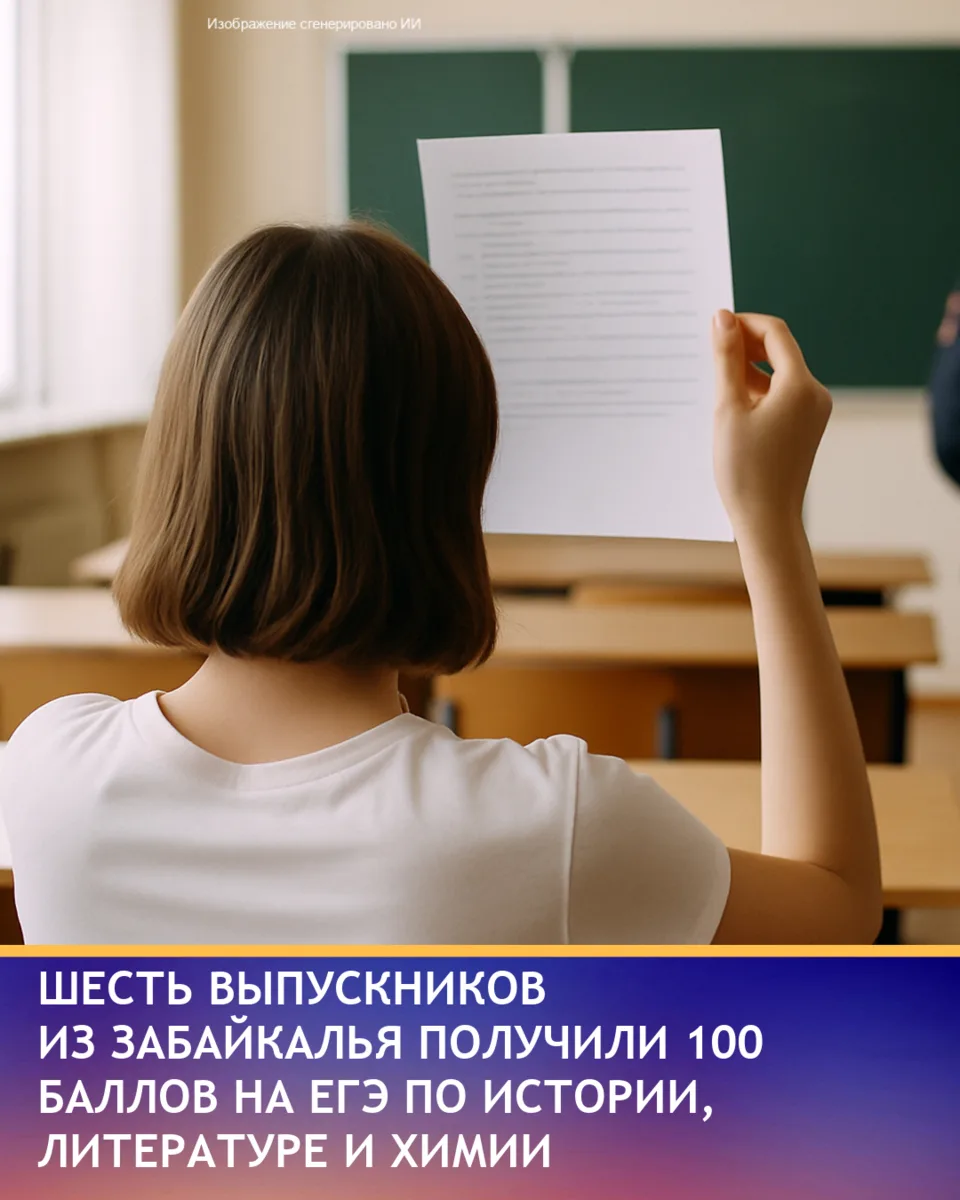 Шесть выпускников из Забайкальского края сдали ЕГЭ на 100 баллов по истории, литературе и химии. По 