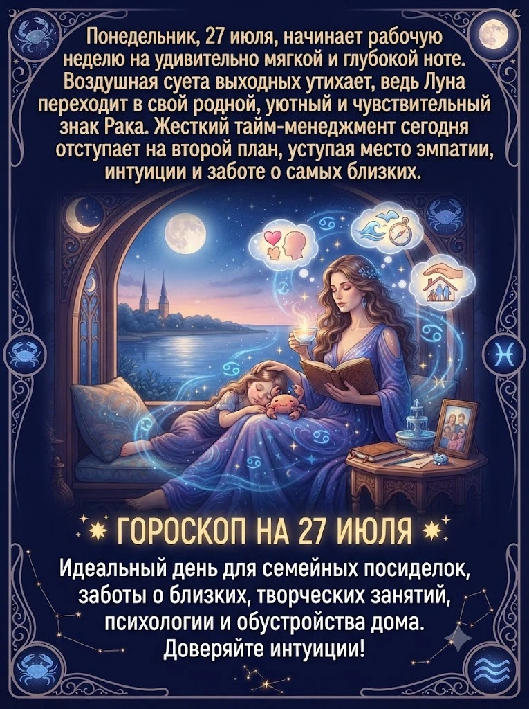 🌟 ГОРОСКОП НА 27 ИЮЛЯ 🌟