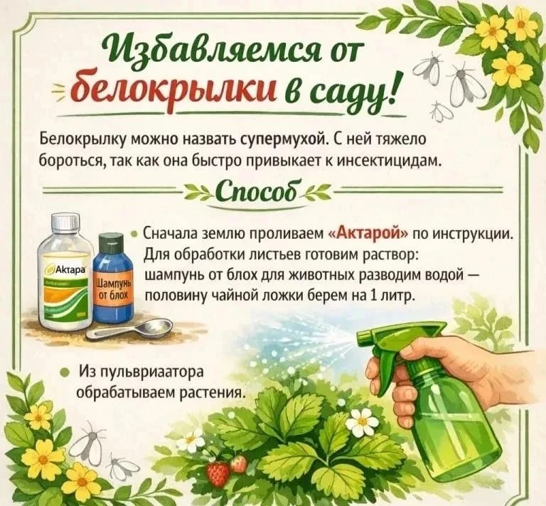 Избавляемся от белокрылки в саду 🌿