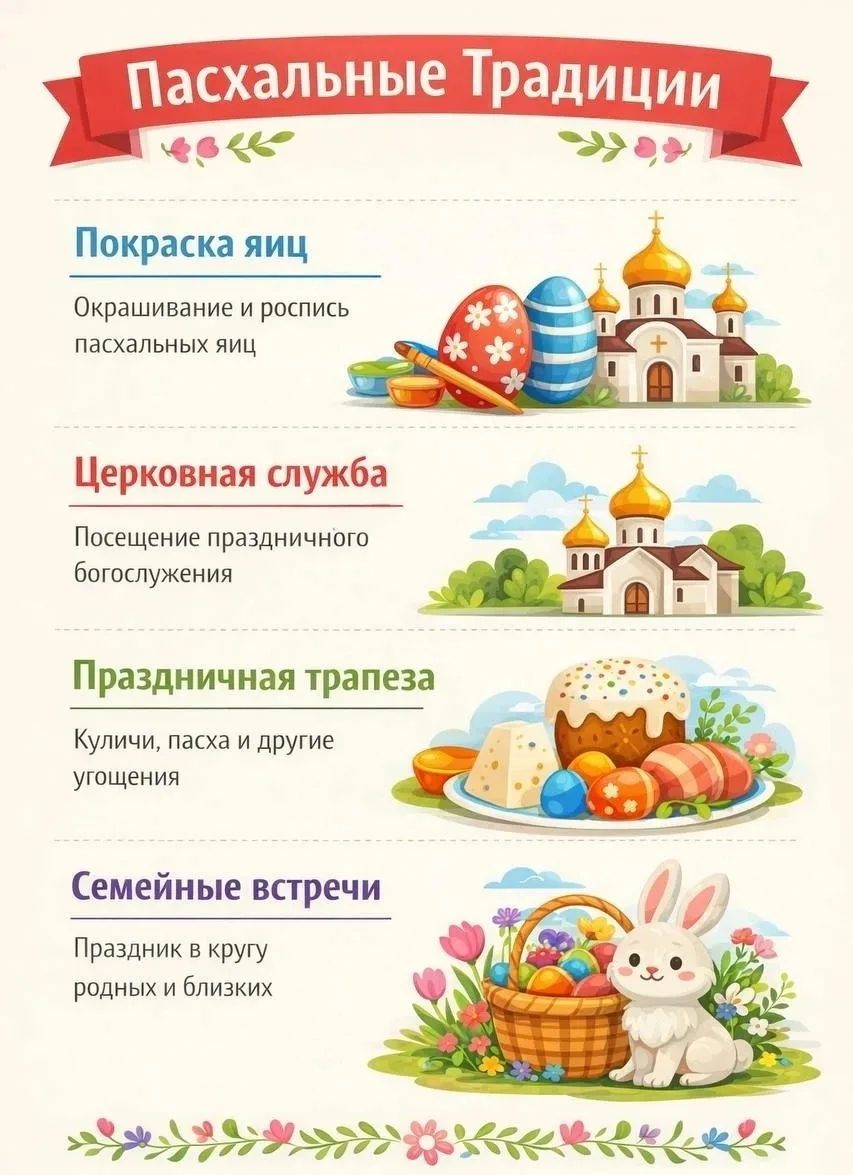 💫Пасха — праздник, объединяющий всю Россию  В нашей большой многонациональной  🇷🇺стране живут десятк