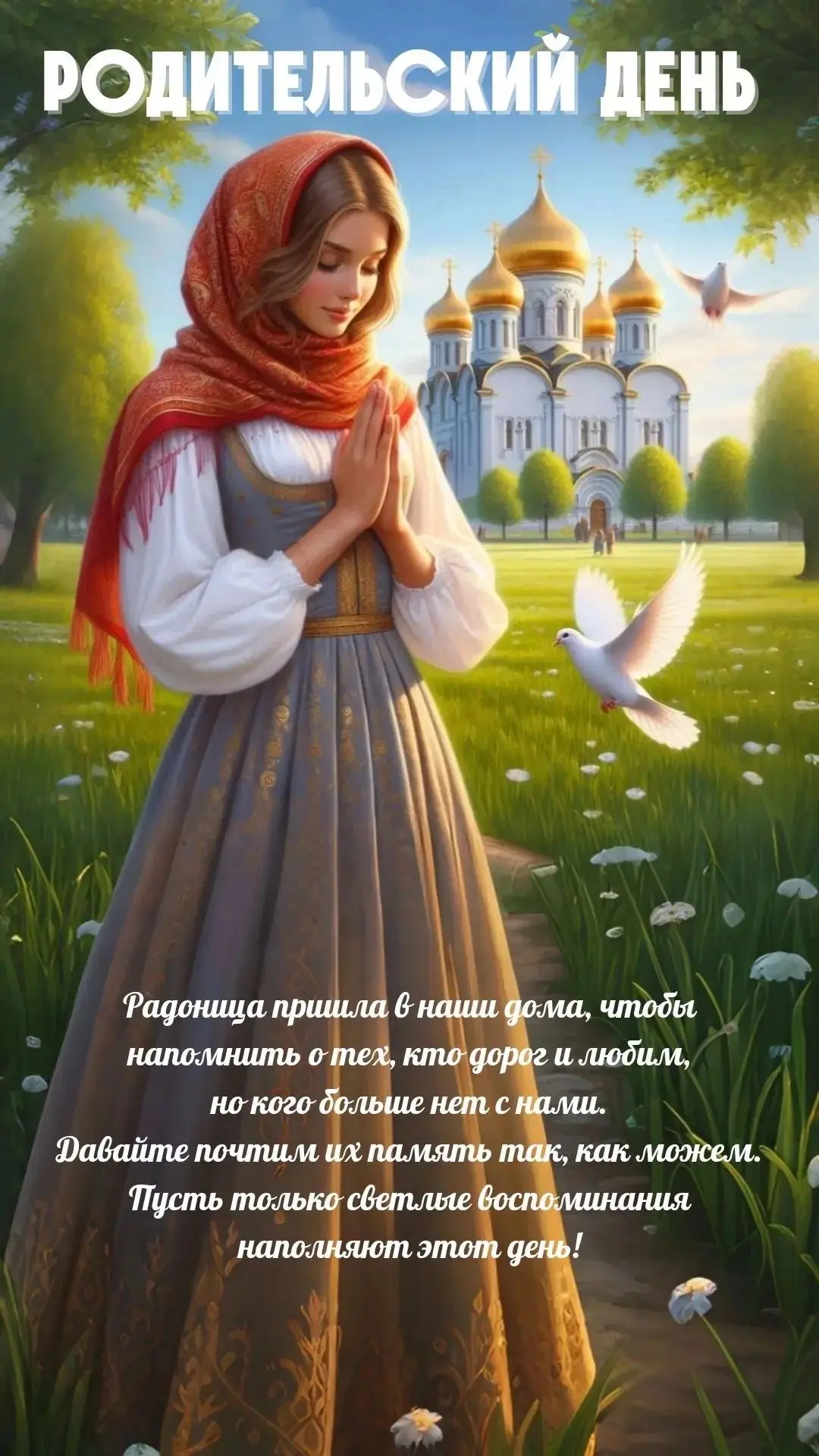 С Радоницей
Радоница — особый день памяти, когда принято приходить к местам захоронения, вспоминать 