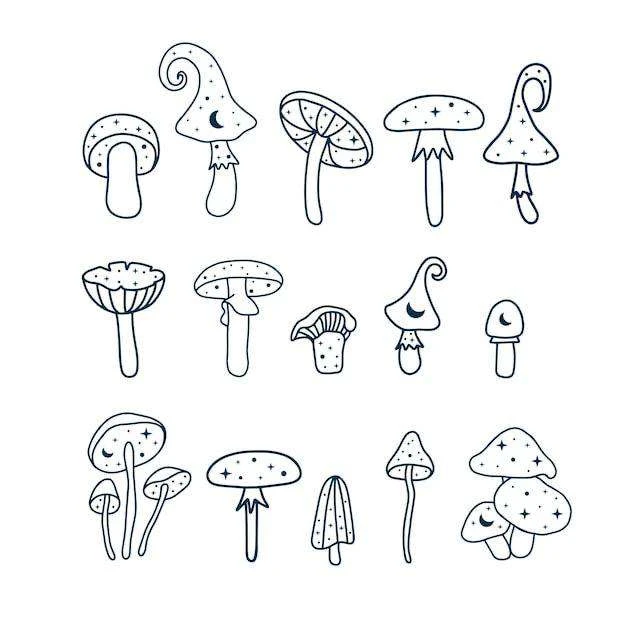 🍄 Рисуем грибочки
Можешь рисовать их разными размерами и цветами или оставить черно белыми. 🤍
Буде