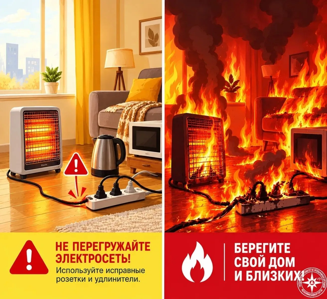 С приходом холодов в домах включается всё сразу: обогреватели, тепловентиляторы, электр...