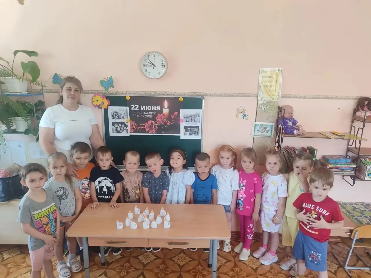 "День памяти и 🙏скорби 🎖героям, победившим в ВОВ" В этот день наши младшие дошкольники услышали ис