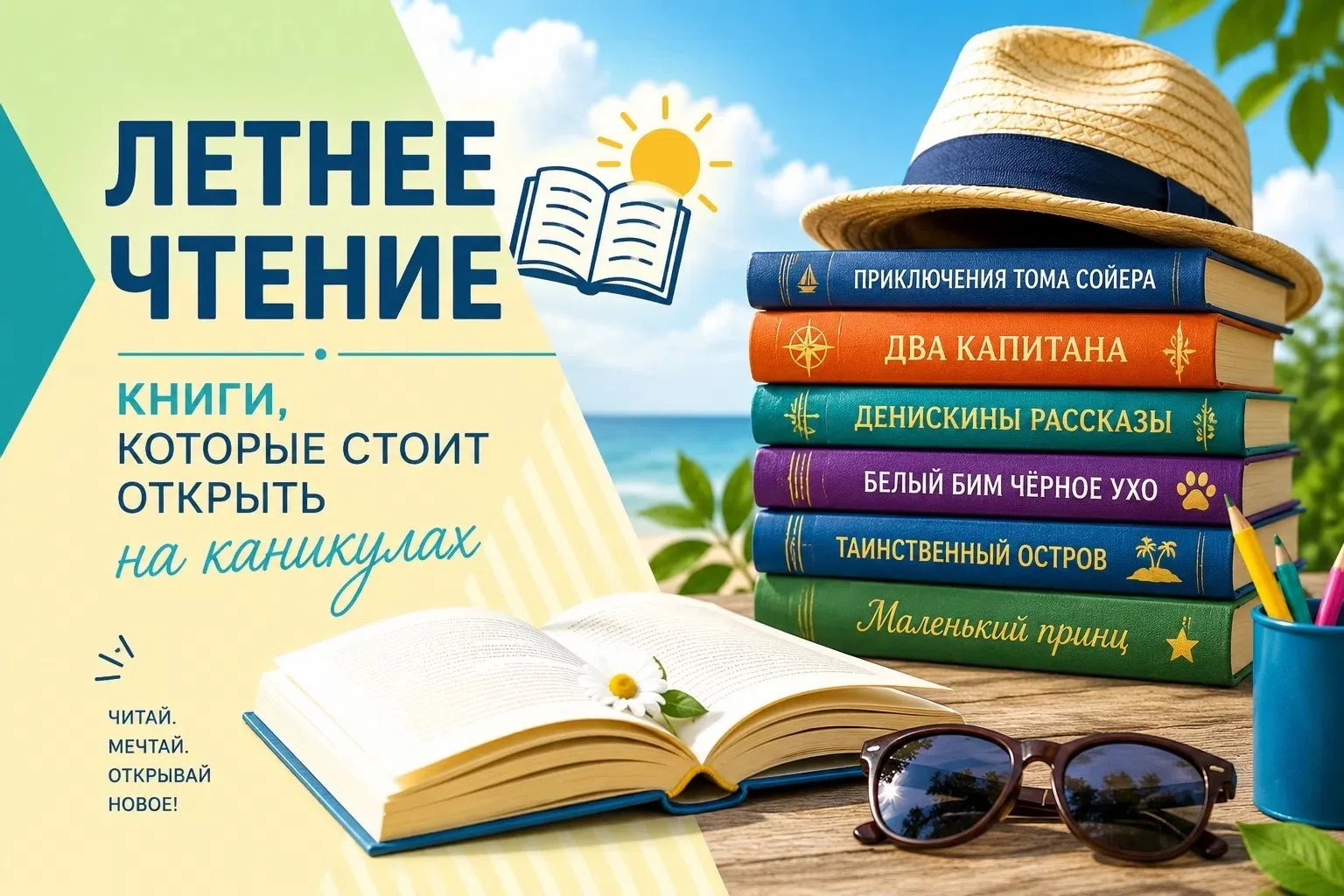📚 Летнее чтение: книги, которые стоит открыть на каникулах

Летние каникулы — отличное время не тол
