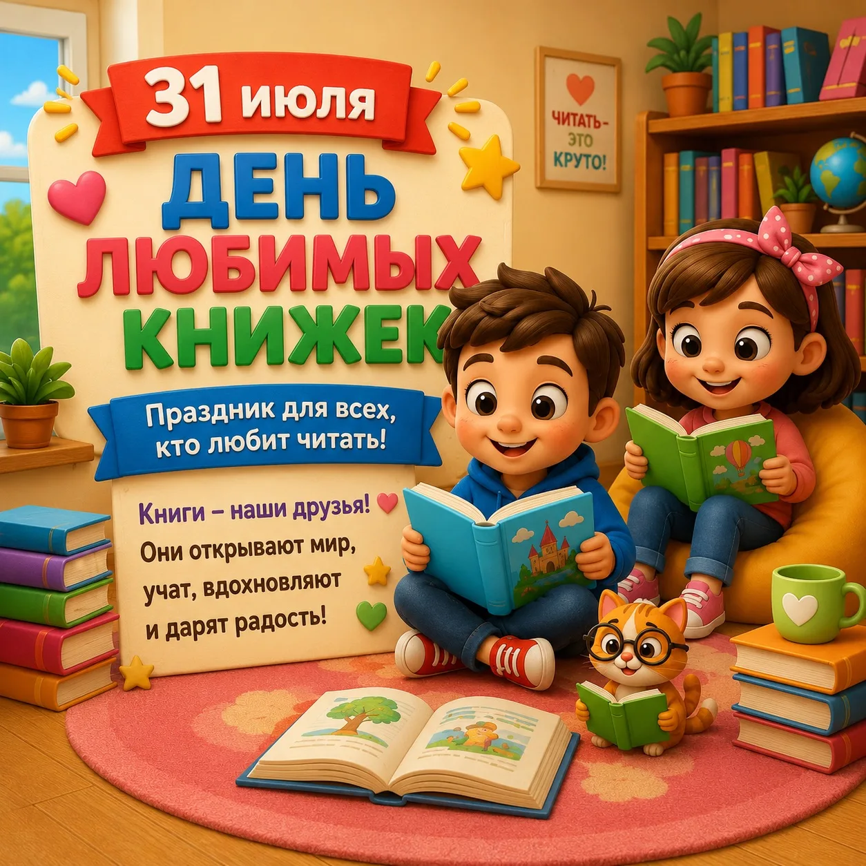 📚 31 июля — День любимой книги в «Малинке»! ✨

Книга — это настоящий волшебный портал в другие миры