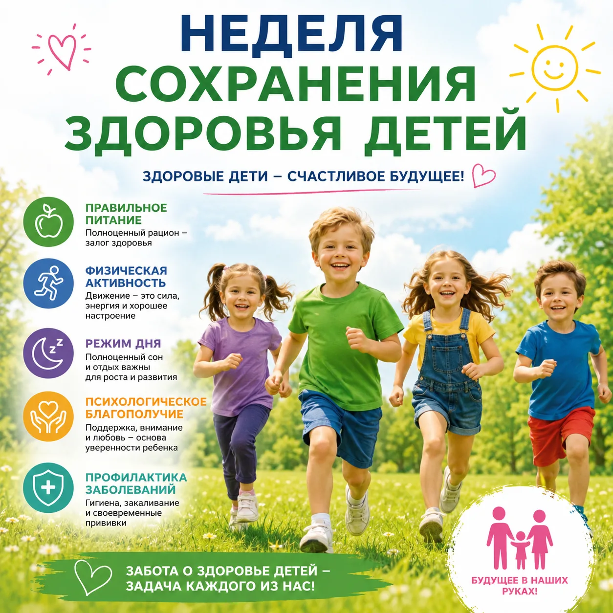 Неделя сохранения здоровья детей.

С 1 по 7 июня мы отмечаем важную дату – Неделю сохранения здоровь