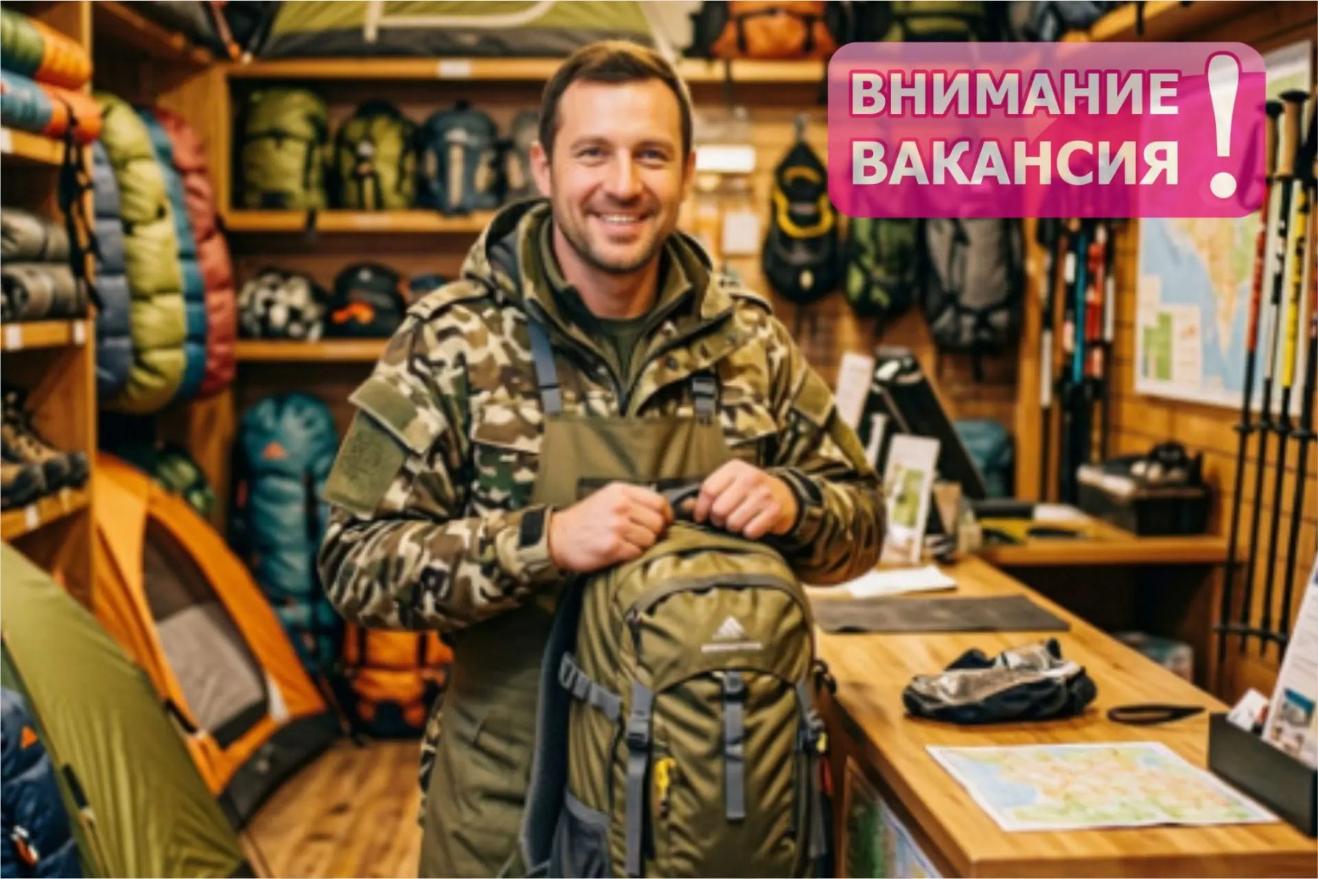 В ТЦ «Время простора» в отдел «Боец»