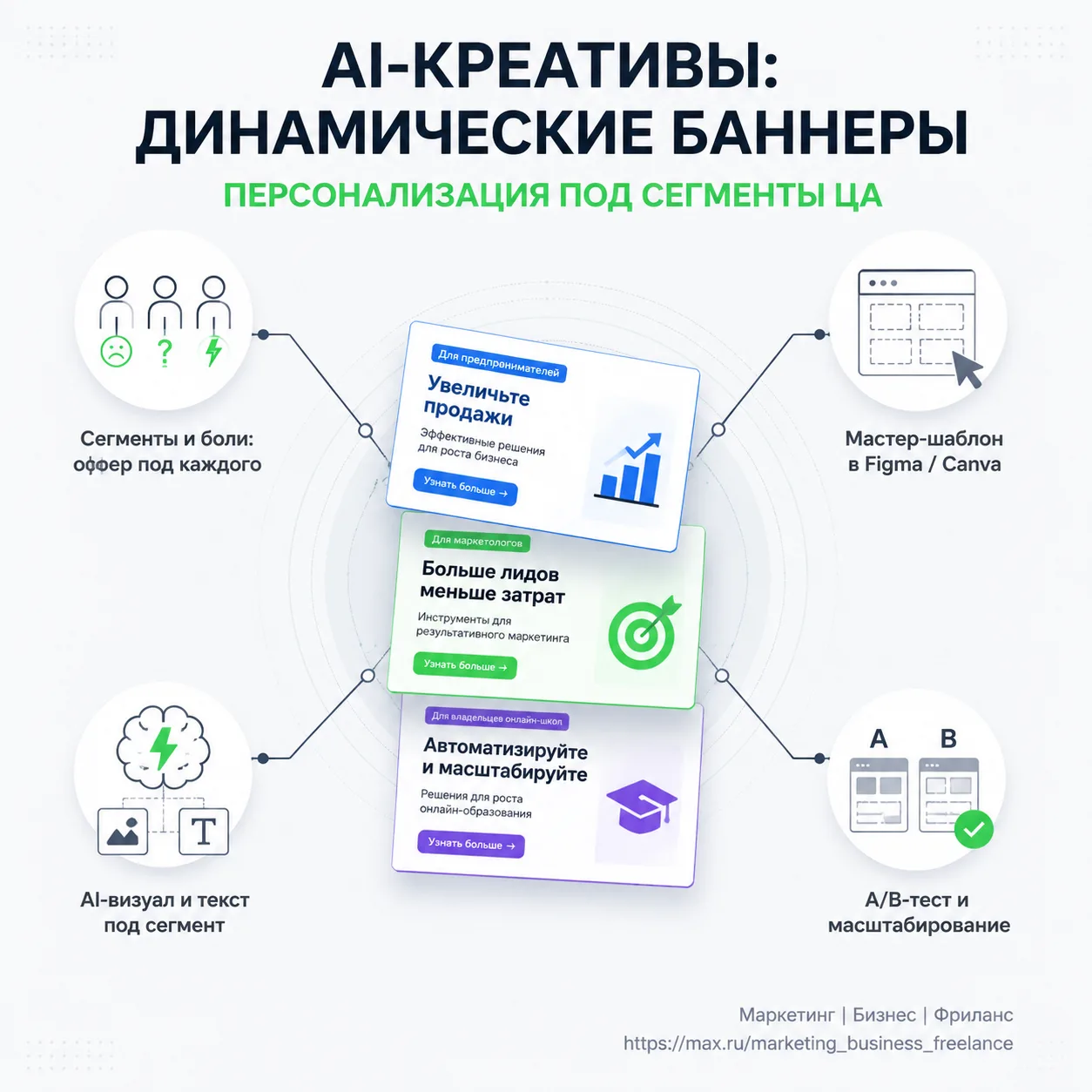 Работа с инструментами автоматического ресайза и подстановки заголовков на баннеры для массового A/B