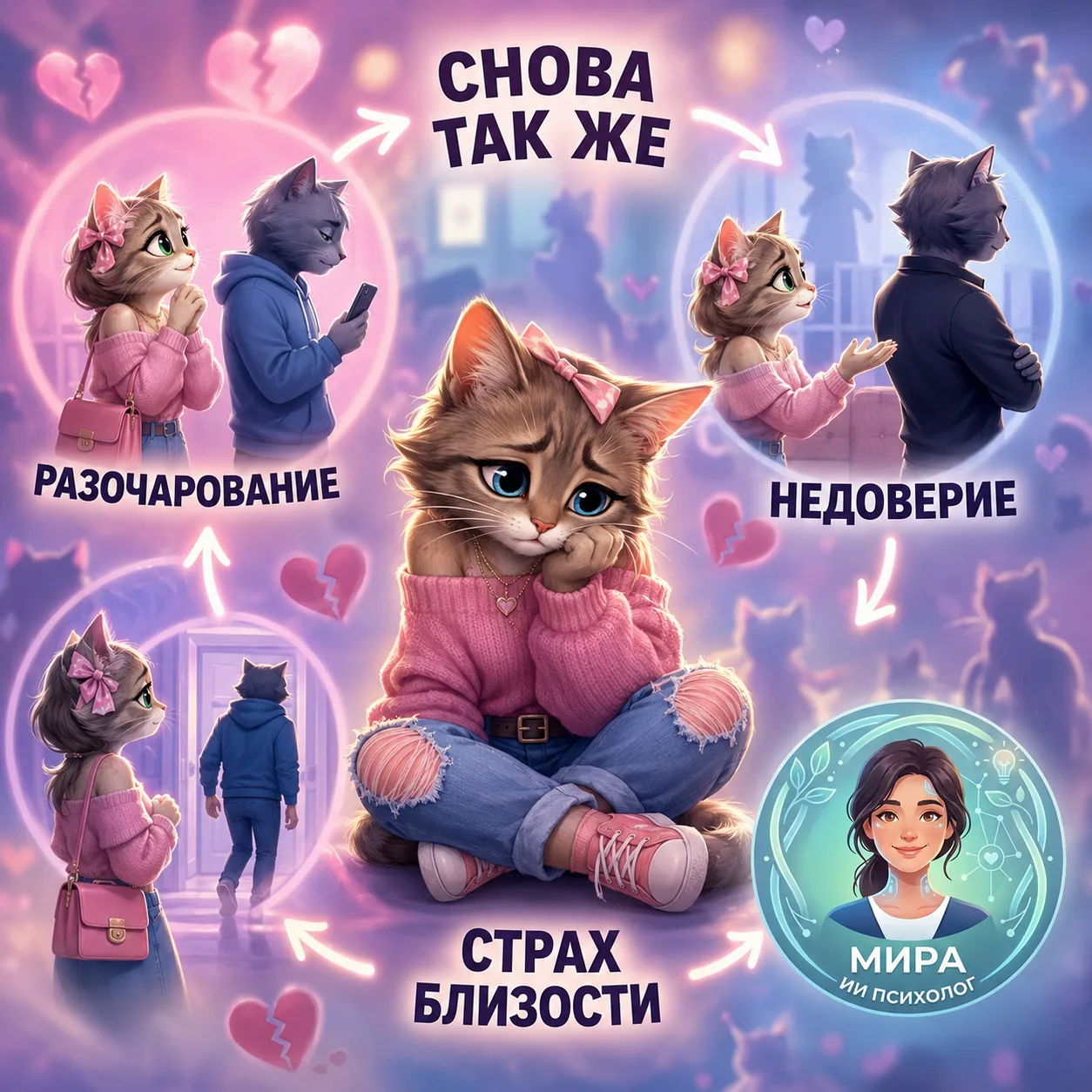 💔 Все не те люди: Почему отношения постоянно идут по одному сценарию? ✨
Кажется, что каждые новые о