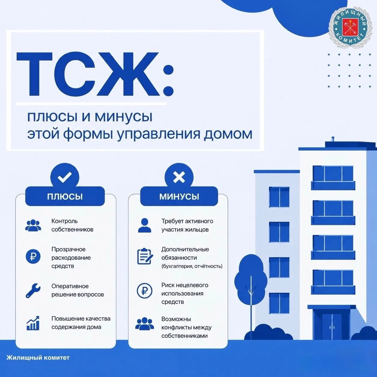 Товарищество собственников жилья: плюсы и минусы этой формы управления домом